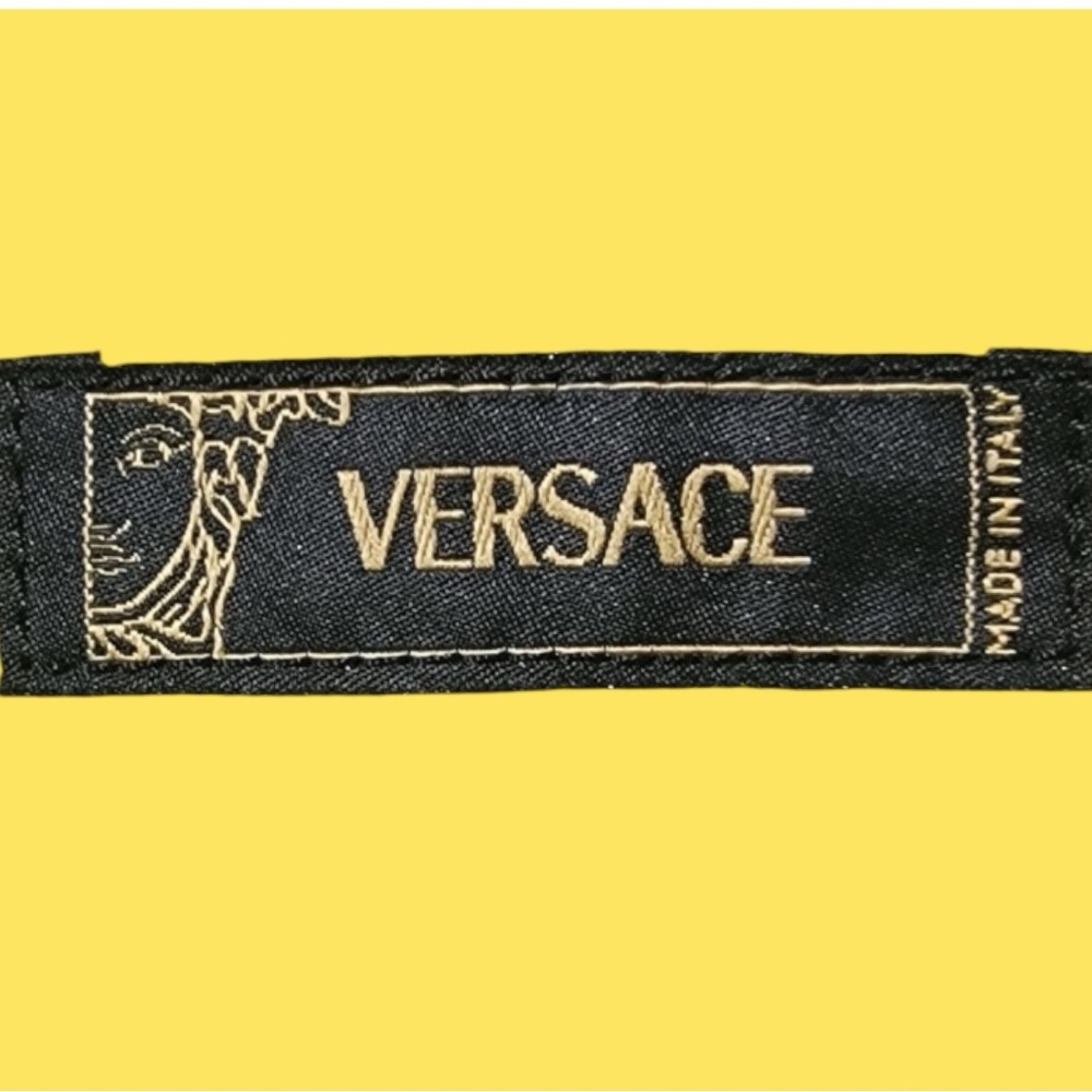 Versace Half Moon Shoulder Bag  Yellow & white EUC - Picture 8 of 8